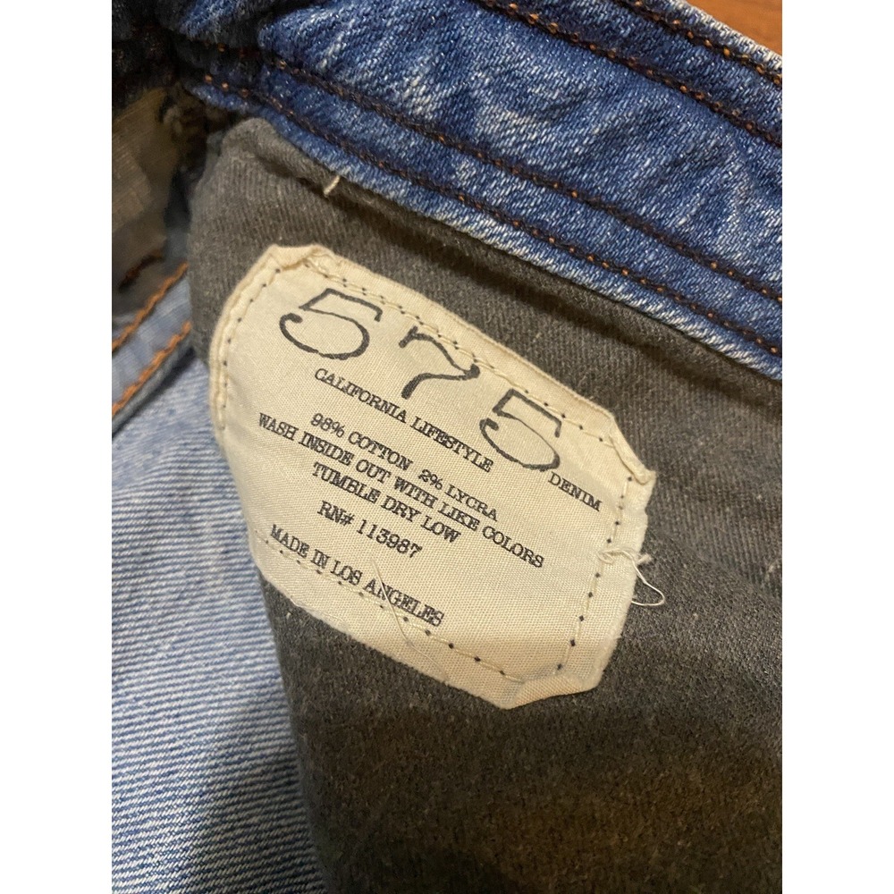 575 Denim Jeans Los Angeles Womens 31 (34x35) 575 LA Frank Mechaly - Picture 10 of 11